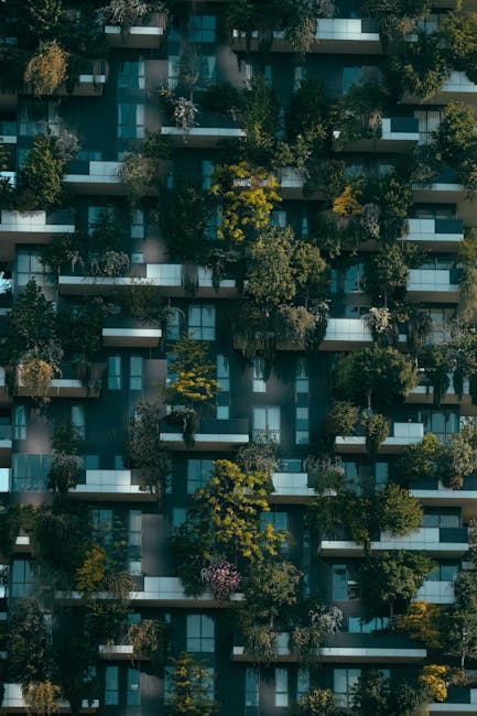 Bosco Verticale balconies close-up