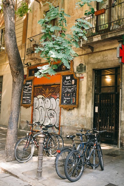 Milan streetview pedestrian plaza morning