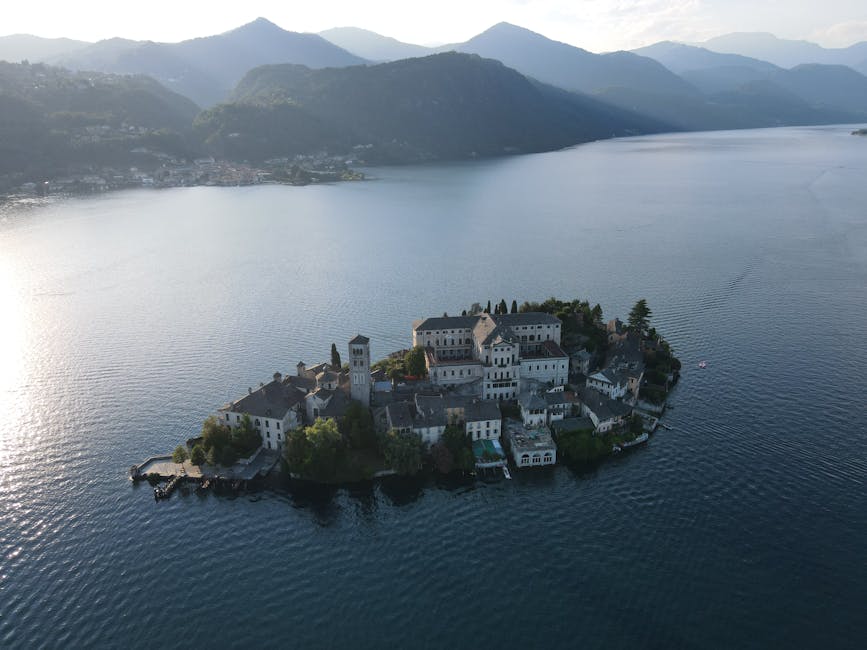 Orta San Giulio island basilica sunrise