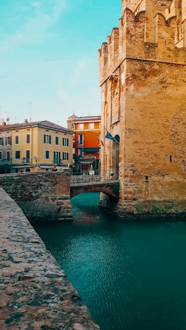 Peschiera del Garda fortress walls canal