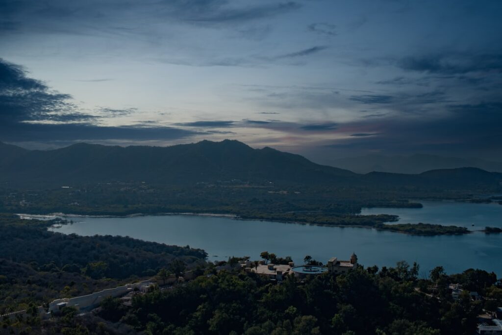 Bardolino town lakeside evening view
