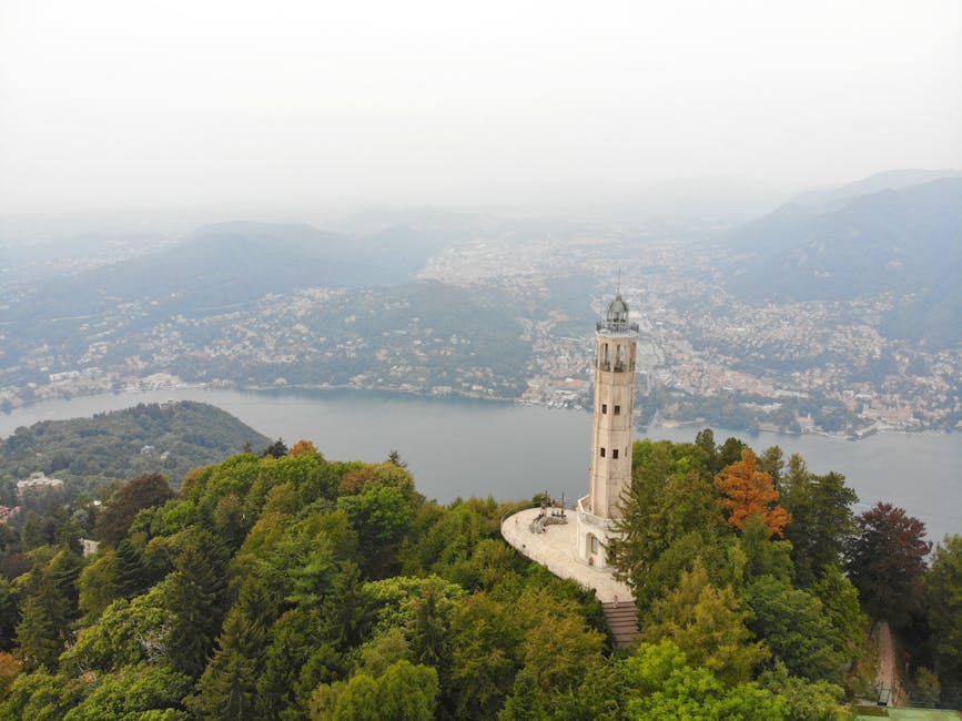 Funicular Como Brunate panoramic view