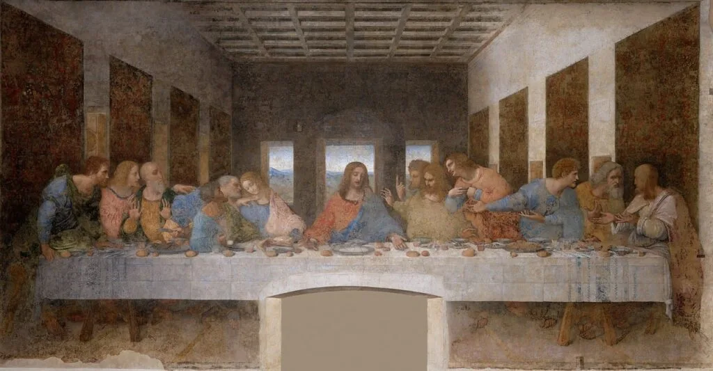 Fresque du Dernier Souper dans le réfectoire de Santa Maria delle Grazie, Milan